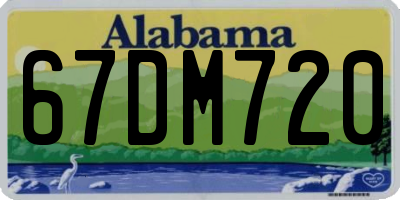AL license plate 67DM720