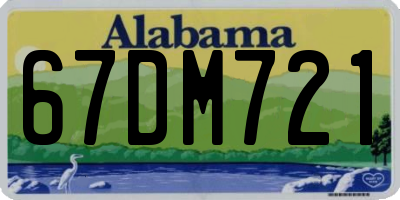AL license plate 67DM721