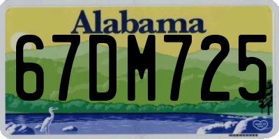 AL license plate 67DM725