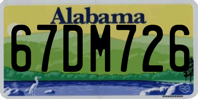 AL license plate 67DM726