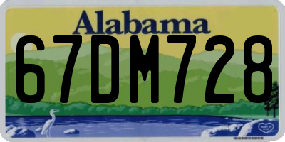 AL license plate 67DM728