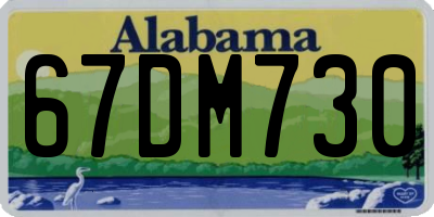 AL license plate 67DM730