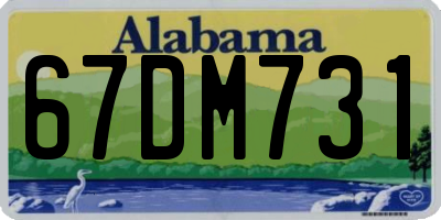 AL license plate 67DM731