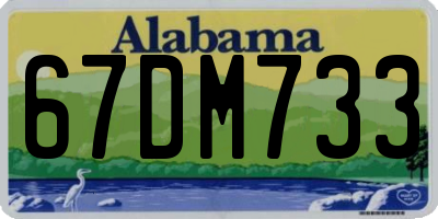 AL license plate 67DM733