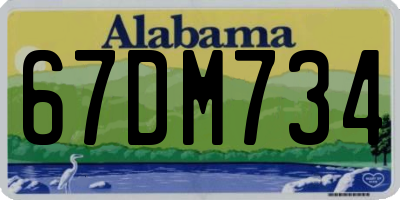 AL license plate 67DM734