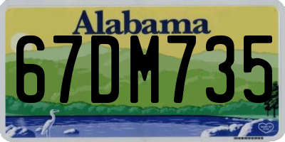 AL license plate 67DM735
