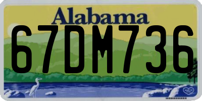 AL license plate 67DM736