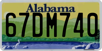 AL license plate 67DM740