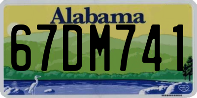AL license plate 67DM741