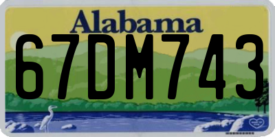 AL license plate 67DM743