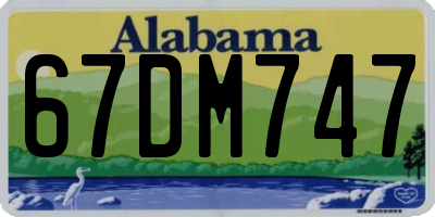 AL license plate 67DM747