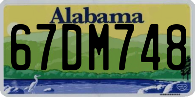AL license plate 67DM748