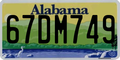 AL license plate 67DM749
