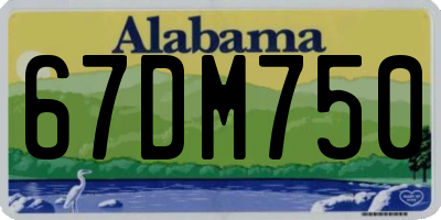AL license plate 67DM750
