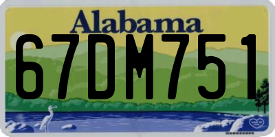 AL license plate 67DM751