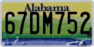 AL license plate 67DM752