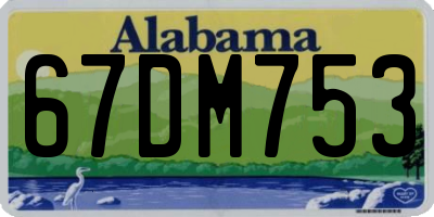 AL license plate 67DM753