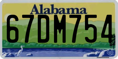 AL license plate 67DM754