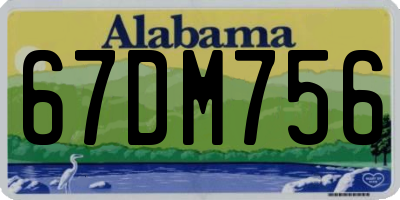 AL license plate 67DM756