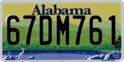 AL license plate 67DM761