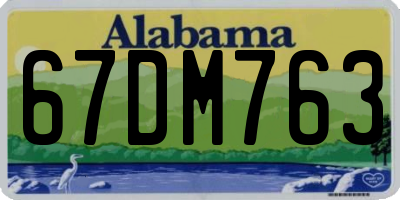 AL license plate 67DM763