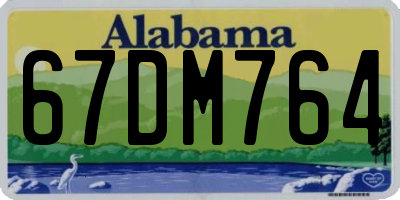 AL license plate 67DM764