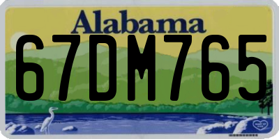AL license plate 67DM765