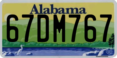 AL license plate 67DM767