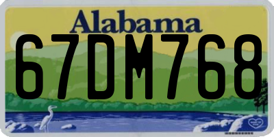 AL license plate 67DM768