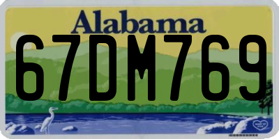 AL license plate 67DM769
