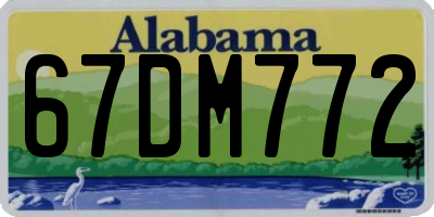 AL license plate 67DM772