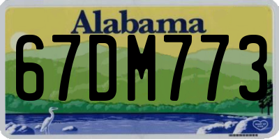 AL license plate 67DM773