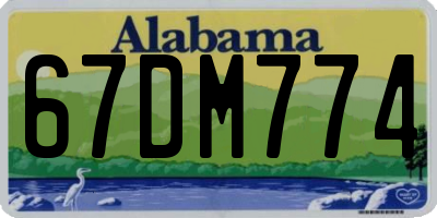 AL license plate 67DM774