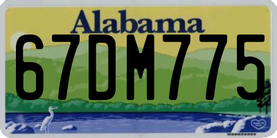 AL license plate 67DM775