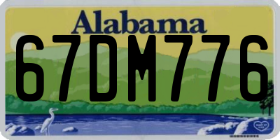 AL license plate 67DM776
