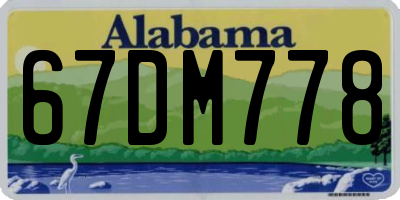 AL license plate 67DM778