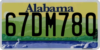 AL license plate 67DM780