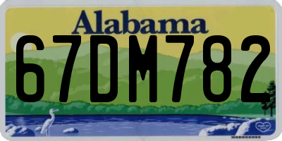 AL license plate 67DM782