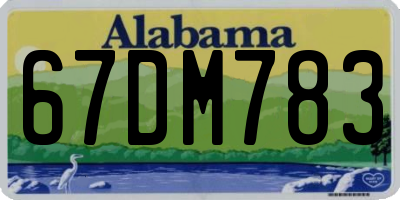 AL license plate 67DM783