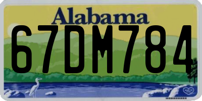 AL license plate 67DM784
