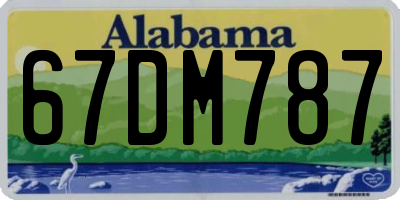 AL license plate 67DM787