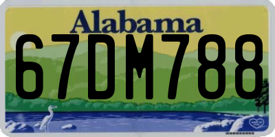 AL license plate 67DM788