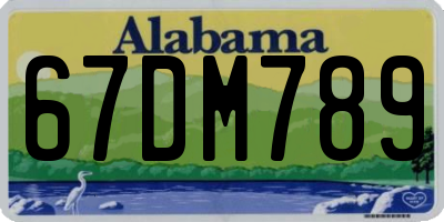 AL license plate 67DM789