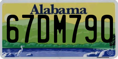 AL license plate 67DM790