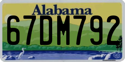 AL license plate 67DM792
