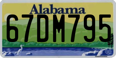 AL license plate 67DM795