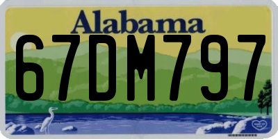 AL license plate 67DM797