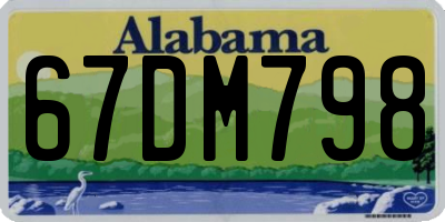 AL license plate 67DM798