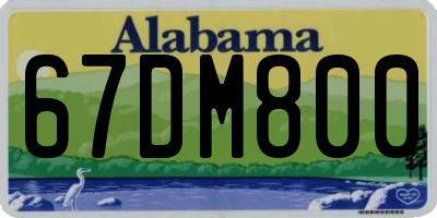 AL license plate 67DM800