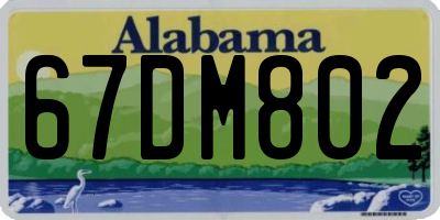 AL license plate 67DM802